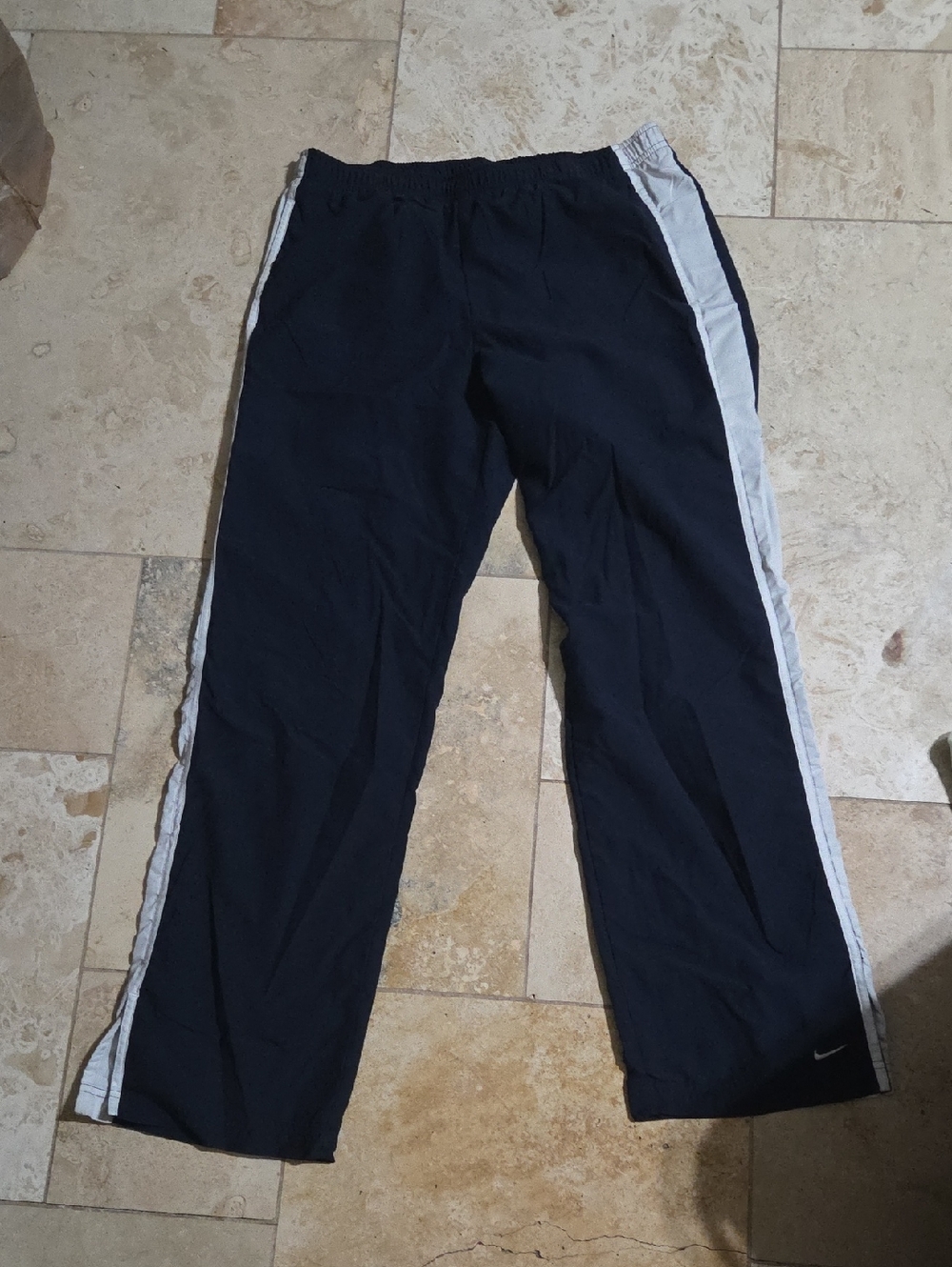 Nike Size Medium Navy Blue & White Athletic Pants